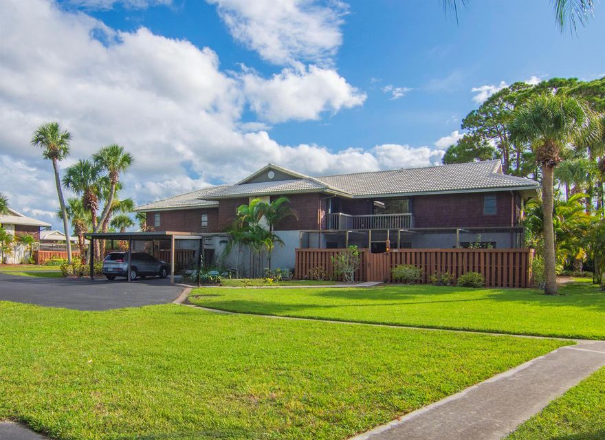 Discover a rare opportunity to own a spacious 1,688 sq. ft. condo perfectly situated next to the pool in the desirable Camelot Gardens community. This 2-bedroom, 2.5-bathroom home offers a versatile blank canvas ready for your personal touch. Both bedrooms feature private balconies, providing a relaxing retreat with views of the landscaped grounds. The main living area opens to a screened patio, ideal for enjoying the Florida lifestyle year-round. Residents enjoy a wide array of amenities including a clubhouse, library, pickleball, tennis, shuffleboard, and a sparkling pool - all just steps from your door. Conveniently located near shopping, dining, parks, and beaches, this property combines comfort, space, and exceptional community living . All measurements are a approximate