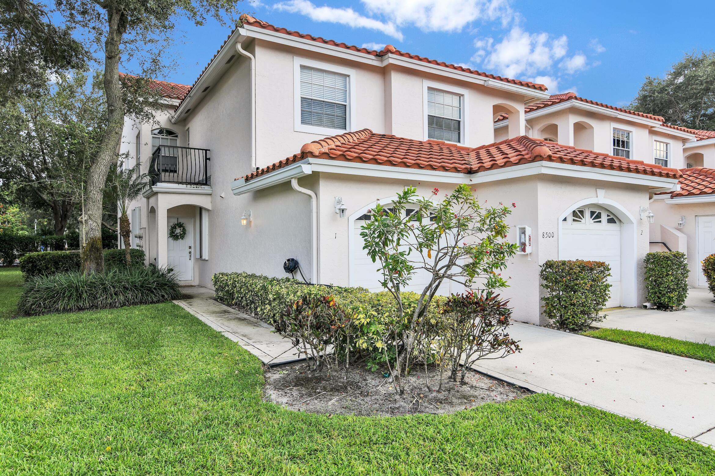 Discover luxury living in this stunning 3BR/2BA corner unit. This pet-friendly, all-ages community features manned gate security & exceptional amenities including fitness center, resort-style pool, jacuzzi, tennis & basketball courts, playground, library, and game room. Home boasts brand-new stainless-steel appliances, fresh paint, private 1-car garage, and corner lot privacy with screened in patio. Enjoy peaceful walks along community sidewalks in this well-maintained neighborhood. A++ school district! Rent includes cable and landscaping - no extra fees! Perfect for families, professionals, or anyone seeking upscale Boca Raton living with resort-style amenities at your doorstep. Available now in sought-after Villa San Remo. Don't miss your chance to rent this rare corner unit
