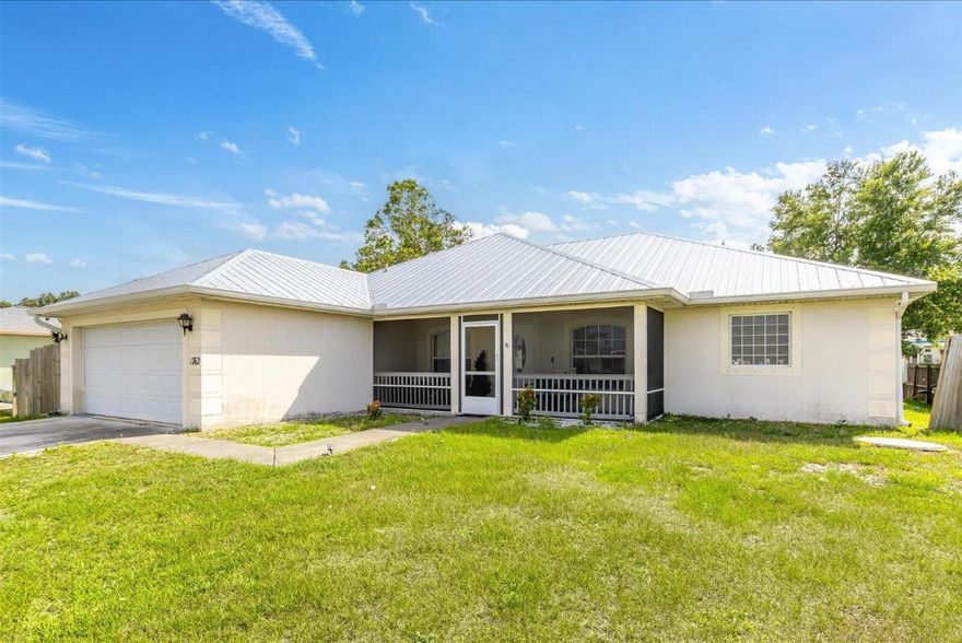 Beautifully maintained 3-bedroom, 2-bath home with a 2-car garage in Port St. Lucie. This property features a spacious, fully covered patio—perfect for outdoor living and entertaining. Major updates include a metal roof (2023), A/C (2022), and water heater (2021), offering peace of mind for years to come. The updated kitchen shines and flows seamlessly into a flexible layout designed for today's lifestyle.
The formal living and dining areas have been smartly converted into two bonus rooms—perfect for a home office, or guest rooms—and can easily be reverted to their original design.

A great opportunity combining comfort, updates, and flexibility—schedule your showing today!