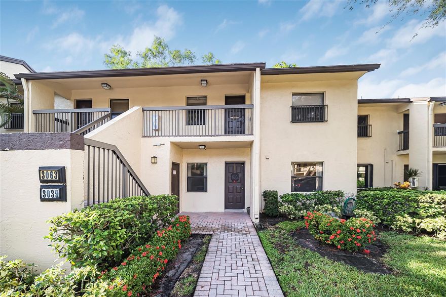 Bright and inviting 2-bedroom, 2-bath  located in the highly desirable Pond Apple IV community. This spacious unit offers a comfortable split floor plan with tile in the living areas, laminate in the bedrooms, and a full-size washer and dryer inside the unit.  Enjoy peaceful water views from your private screened patio, perfect for relaxing. Community amenities include a fitness center, heated pool, sauna, spa, tennis and basketball courts, billiards, library, clubhouse, BBQ/picnic areas, children’s play area, and more. HOA covers water, sewer, trash, exterior insurance, roof, landscaping and common area maintenance. Assigned parking plus guest spaces available. No rentals allowed. Convenient location close to shopping, dining, major highways, and just minutes to the beach.