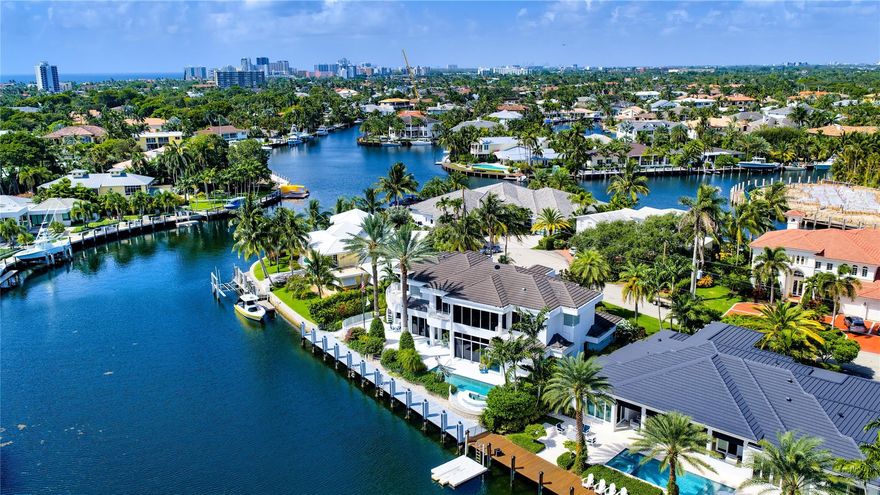 Chic, Retro-Modern Deepwater Estate sited on 112’ of waterfrontage with rare wide water views on a private cul-de-sac in the exclusive enclave of Lighthouse Point. Masterfully crafted using CBS construction, this stunning estate reveals 4 bedrooms, 5 full bathrooms and 1 half bath with light-filled interiors. Amenities include whole house generator, elevator, flat tile roof, 2 bay garage, and more. Experience outdoor living at its finest with a resort-style pool and spill-over spa, set against the shimmering backdrop of converging canals and distinguished waterfront estates. Shown by appointment only. Yacht Dock is currently leased out. DISCLAIMER: Information published or otherwise provided by the listing company and its representatives including but not limited to prices, measurements, square footages, lot sizes, calculations, statistics, and videos are deemed reliable but are not guaranteed and are subject to errors, omissions or changes without notice. All such information should be independently verified by any prospective purchaser or seller. Parties should perform their own due diligence to verify such information prior to a sale or listing. Listing company expressly disclaims any warranty or representation regarding such information. Prices published are either list price, sold price, and/or last asking price. The listing company participates in the Multiple Listing Service and IDX. The properties published as listed and sold are not necessarily exclusive to listing company and may be listed or have sold with other members of the Multiple Listing Service. Transactions where listing company represented both buyers and sellers are calculated as two sales. “No payments made until title passes” Some affiliations may not be applicable to certain geographic areas. If your property is currently listed with another broker, please disregard any solicitation for services. Information published or otherwise provided by seller, listing company or its representatives is deemed reliable but are not guaranteed and subject to errors, omissions, or changes without notice. Copyright 2026 by the listing company. All Rights Reserved.