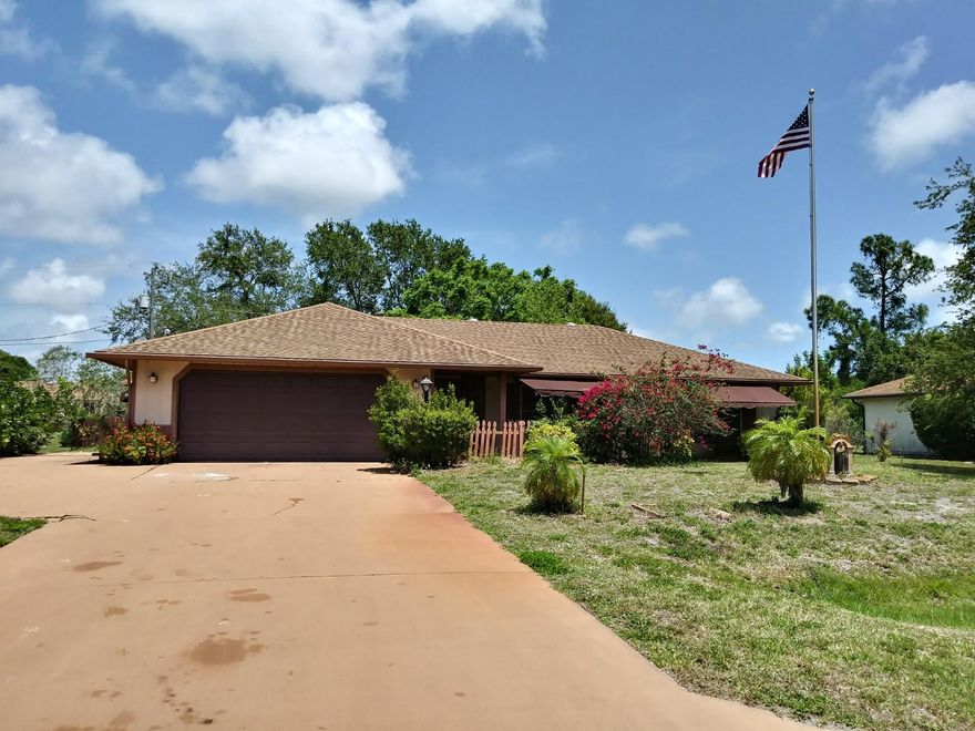 Great 3/2/2 split bedroom plan with large Family Room. Master Bath needs shower enclosure finished. Fenced yard, RV pad and lots of garage storage with built-in shelving. Conveniently located, close to shopping, major roads and beaches. This is a Fannie Mae HECM property.