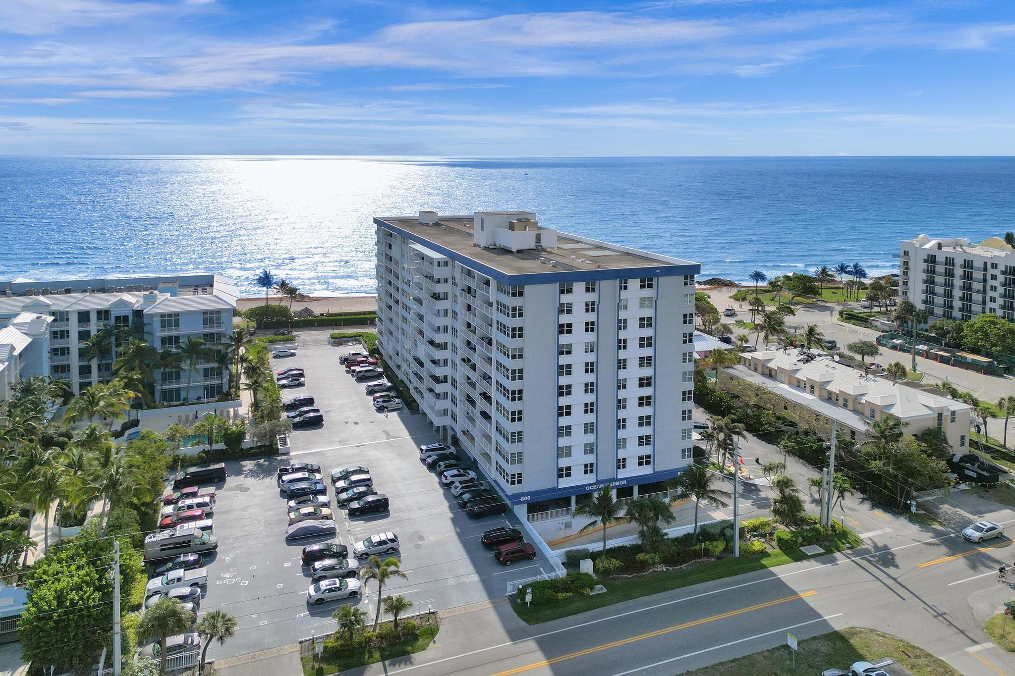 Spectacular ocean and city views from this beautifully remodeled 2-bedroom, 2-bath corner unit in the heart of Deerfield Beach! Bright and open layout with impact windows and doors, elegant modern finishes, and a spacious primary suite with walk-in closet. Enjoy resort-style living with a heated pool, fitness center, game and social rooms, and a private deeded beach featuring a tiki hut, BBQs, and picnic area. Walk to fine dining, boutique shopping, and the Deerfield Beach Fishing Pier.