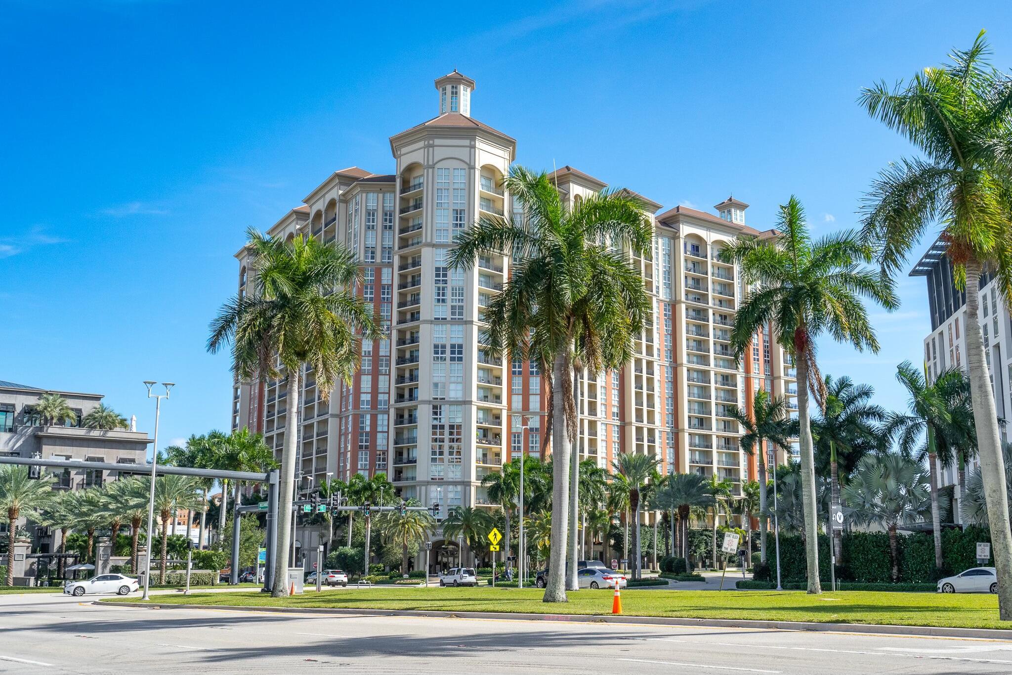 Unfurnished or partially furnished annual rental available in the pristine CityPlace South Tower! This penthouse unit is the only 1/1 in the building with extended balcony, providing access from living room and bedroom. West facing views that clear the top of the Hilton provide for amazing sunsets and city views. Unit comes with 1 tandem parking space. Across the street from Rosemary Square and just over the bridge from Palm Beach Island and Worth Avenue, this location is unbeatable. Just 5 minutes to Palm Beach International Airport as well. Resident only amenities include 86' Infinity Edge heated pool, hot tub, fully equipped outdoor kitchen, and fitness center. Pet friendly building allowing for 2 dogs. Elementary school is A+ rated. Free valet parking and 24-hour doorman included.