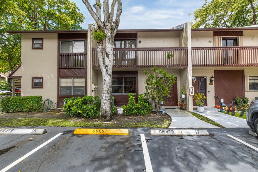 Charming 2 bed | 2.5 bath, 2-story townhouse offering a comfortable layout and well-sized living spaces. Each bedroom features its own ensuite bathroom, along with a convenient half bath on the main level. Enjoy added outdoor living with a screened-in patio and private balconies. The home also includes in-unit laundry, plus peace of mind with a new roof and A/C installed in 2024. Situated in a well-maintained HOA community with beautifully kept grounds and a community pool, this property offers a great blend of comfort, convenience, and low-maintenance living—ideal for both homeowners and investors. 2|2.5 Townhouse, Private Neighborhood, Gated Pool