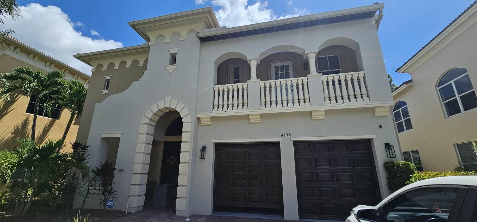 Welcome to 9195 Nugent Trail - a stunning pool home located in the prestigious, gated community of Parkwood Estates at The Estates of Royal Palm. This beautifully maintained residence offers the perfect blend of luxury, comfort, and privacy in the heart of West Palm Beach.Featuring 5 bedrooms, 4 bathrooms, and over 3,500 square feet of living space, this home is designed for both relaxed living and elegant entertaining. Step inside to find soaring ceilings, stylish tile and wood flooring, and abundant natural light throughout.The gourmet kitchen is a chef's dream, complete with granite countertops, stainless steel appliances, a large center island, and a walk-in pantry. The expansive primary suite offers a private retreat with a sitting area, dual walk-in closets, and a