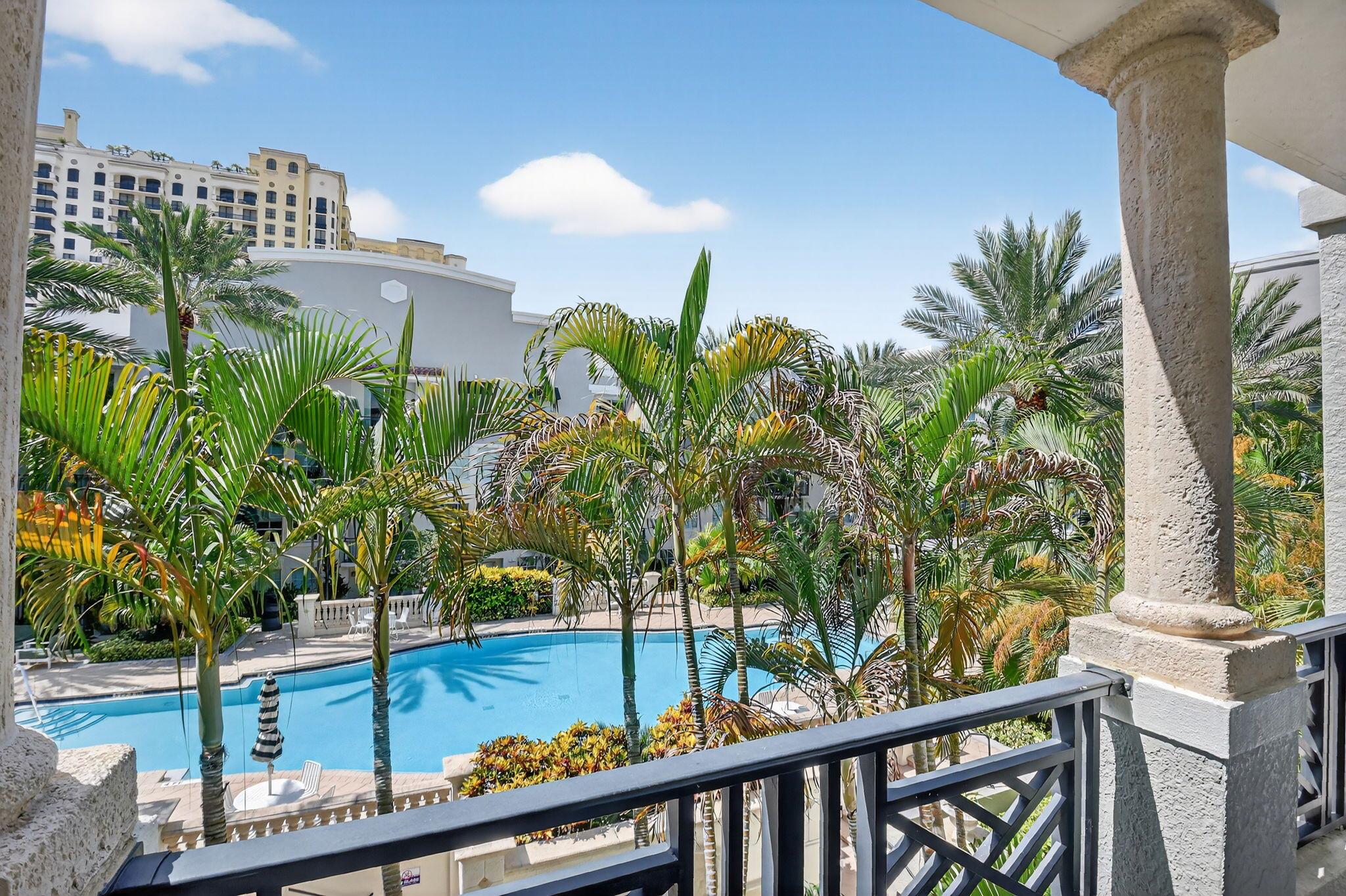 Desirable 1 bed/1 bath unit with a large balcony facing the tropical pool deck. Unit features separate dining area/office, updated flooring, large bedroom with walk in closet, and 1 assigned garage parking space. The Prado is perfectly located in ''walker's paradise'' Downtown WPB, close to the shops and restaurants of Ciyplace, Brightline Station, Class A office buildings, and historic Clematis District. Cross the bridge to the Town of Palm Beach for beautiful beaches and famous Worth Avenue. The Prado is a full service building with 24/7 concierge and security, beautiful resort pool deck with hot tub and generous fitness area. Investors welcome - unit is turnkey furnished and ready for season with a minimum rental period of 30 days. Own a piece of paradise!