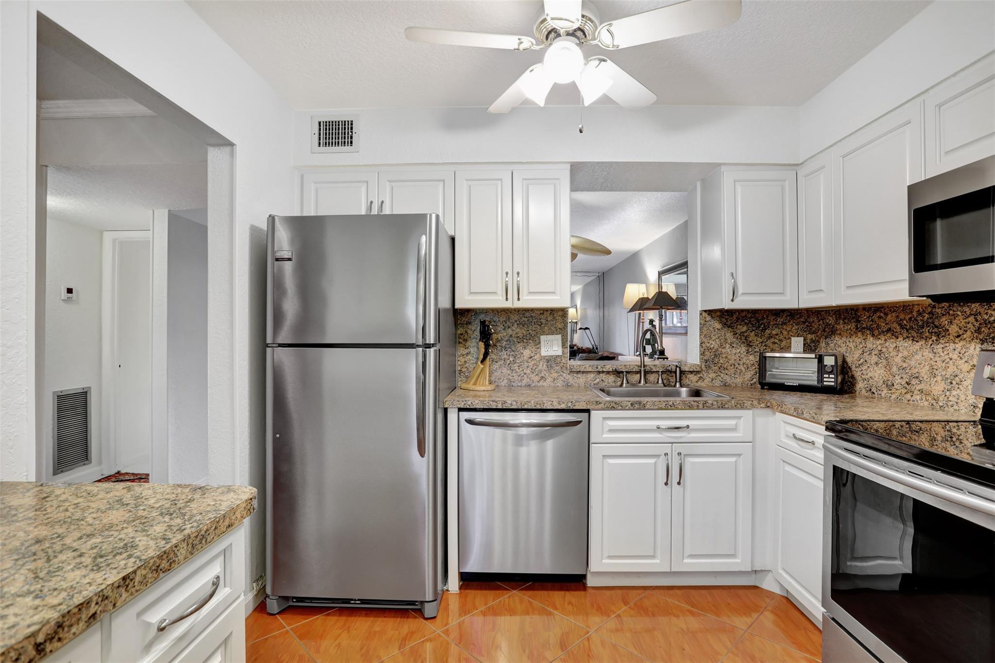 Beautiful condo available FULLY FURNISHED with no additional charge. This unit is clean, well maintained, and move in ready. The home boasts spacious sitting areas, a kitchen with granite-finish counter tops and stainless-steel appliances, washer and dryer in unit, and ample space in both bedrooms and bathrooms. While the comfort of the interior will never get old, you won't want to miss the incredible views of the water and green area right outside your backdoor on the oversized screened in balcony. This is a 55+ community. The unit has an additional storage room as well as a reserved parking space. Pets are welcome, with reasonable restrictions. Please see attached documents and broker remarks.