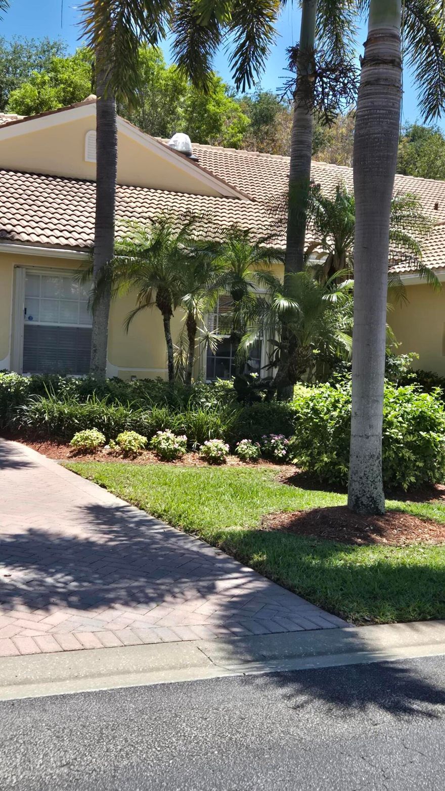 Warm and inviting villa in desirable Bridgeport Cove in the 55+ community of Baywinds. This is a 2-bedroom, 2-bath, 1 car garage with a den/flex space. The original owner has meticulously maintained the home. Beautiful accent walls create a designer touch to the rooms. The kitchen is very large with full sized washer and dryer in an enclosed closet.  Bosch dishwasher that has rarely been used, Refrigerator is only 2 months old, AC replaced 7/16/2020, newer microwave, tile floors throughout and a leaf filter upgrade on side gutters. Clubhouse renovation has been approved. It will be stunning! Be sure to visit the clubhouse to see renderings. Assessment will be in place after completion April 2027. If paid in full $3646.00 or $41/month until paid. Amenities include, pickleball, Bocce, tennis Resistance pool, adult lap pool, family pool, jacuzzi, fitness room, yoga and planned fitness activity room, fantastic shows, card rooms, craft room and so much more. Join a club or just relax by the pool. This is the way the rest of your life should be! HOA fees include high speed internet, all premium cable channels, ADT alarm, landline and landscaping!