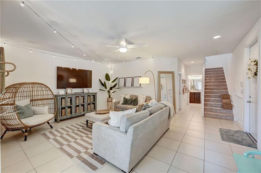 ALL AGES! BRING YOUR FHA BUYERS! Spacious 3/2.5 CORNER UNIT townhome in the gated Madison Place Townhouse community. Built in 2016 this 2-story unit features: 1 Car garage, Impact windows, Full size washer & dryer, tile on first floor, eat-in kitchen w/Granite counters, wood cabinets & pantry, all bedrooms upstairs, walk-in closet in master, dual sinks & shower only in master bath and small patio overlooking open green space. Community Pool and playground. Low HOA fee includes lawn/landscaping and common areas. *Per Assn: No leasing first year owned & min. 675 credit score. Close to shopping, dining & major roadways. BRING YOUR FHA BUYERS! ALL AGES! Spacious 3/2.5 CORNER UNIT townhome in the gated Madison Place Townhouse community. Built in 2016 this 2-story unit features: 1 Car garage, Impact windows, Full size washer & dryer, tile on first floor, eat-in kitchen w/Granite counters, wood cabinets & pantry, all bedrooms upstairs, walk-in closet in master, dual sinks & shower only in master bath and small patio overlooking open green space. Community Pool and playground. Low HOA fee includes lawn/landscaping and common areas. *Per Assn: No leasing first year owned & min. 675 credit score. Close to shopping, dining & major roadways.