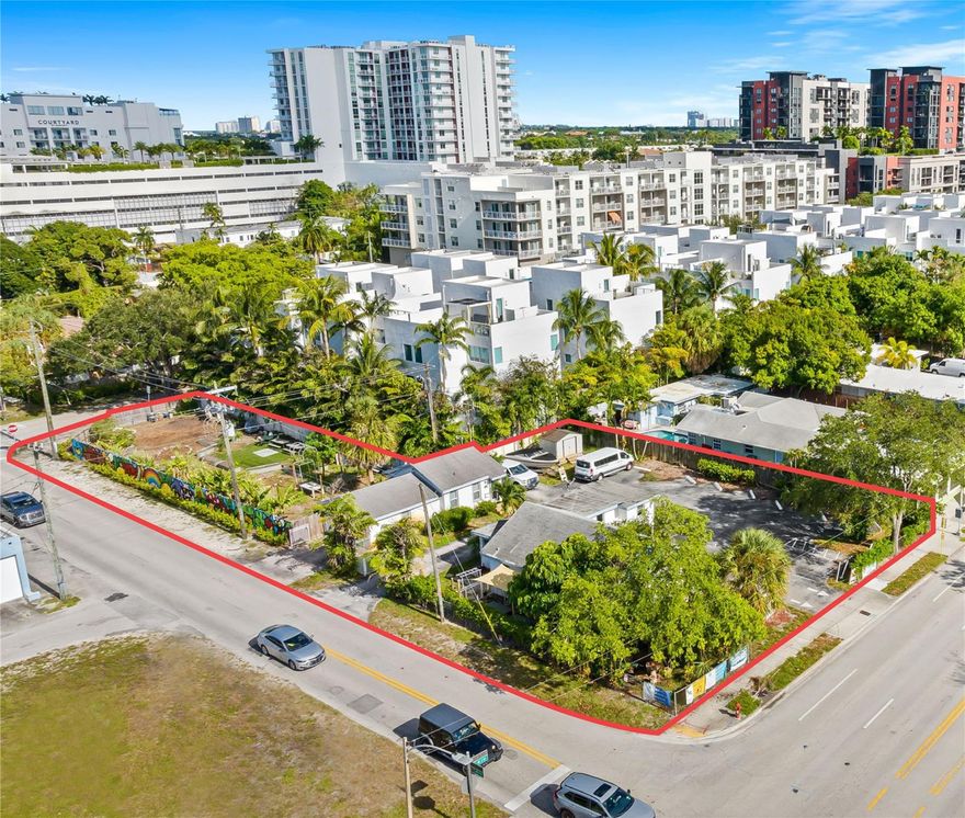 Two parcels. Being sold as a Development Site in Flagler Village. Can also purchase neighboring 3 parcels. Please do not disturb tenants.