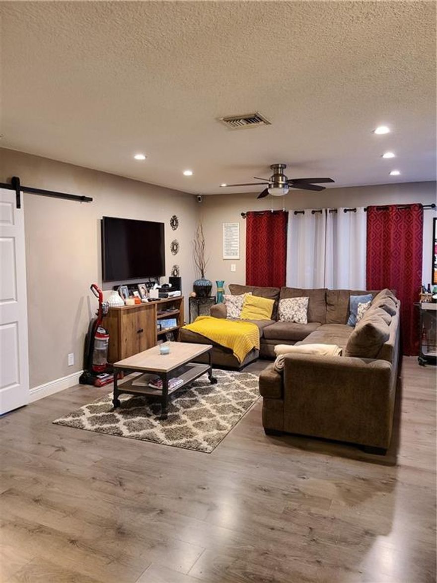 Completely renovated. 2/2 with wood laminate floors. All brand new SS appliances in 2017. Granite countertops in kitchen and baths. A/C was replaced in 2017. Energy efficient unit with ALL led lighting throughout. Nest thermostat. Full size washer and dryer. HOA fee includes water. 1 assigned parking space with 1 guest space. No down payment requirement. FHA OK. Tenant occupied month to month lease. Showings by appt only.