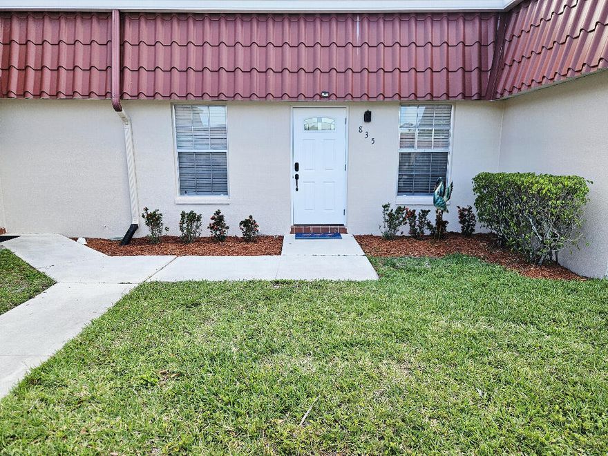 Welcome to your stunning fully renovated, move in ready, 1-bedroom 1-bathroom condominium in the desirable 55+ Covered Bridge Community in Lake Worth. The brand new renovation includes new custom kitchen cabinets, new granite counters, new bathroom, new hurricane rated front door, new patio rescreening, new luxury vinyl floors, new textured ceilings (no popcorn), new baseboard, new recessed lighting, and new interior and exterior paint. The dream kitchen includes a brand-new premium GE stainless steel appliance package.  The new updated custom kitchen includes custom all wood shaker cabinets with soft close doors and drawers, along with a huge custom pantry for additional storage. The granite countertops are complimented by the full matching granite backsplash. This bright home features new luxury vinyl plank flooring throughout the entire house with new modern 5 1/4" baseboard. The bathroom features new, large format porcelain tile with a coordinating glass tile band, along with a premium bypass glass shower door. The new full size GE stackable washer and dryer offers the convenience of doing laundry on your own schedule. The home is complete with stylish new window treatments.  Enjoy outdoor living in the covered, screened back patio which can be enjoyed all year. For added peace of mind, the villa features a new roof (2023) and has no current or upcoming assessments. Located in a prime, private location, this villa offers great tranquility and serenity. The pet-friendly community offers an active lifestyle, complete with walking and biking trails, a clubhouse, heated pools, fitness center, tennis courts, daily activities, and more. The condo fees include internet, cable, water, exterior maintenance, exterior insurance, and full access to all amenities, allowing you to focus on enjoying life to the fullest. This spectacular upgraded villa is truly move-in ready and waiting for you to call it home and is close to fine dining, shopping, and hospitals.  Option to purchase the condo furnished.