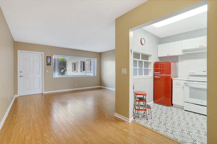 Exceptional light & bright super clean one bedroom in Murry Hills. Newly remodeled and in fantastic condition. Fully equipped accordion hurricane protection on all openings! Nice rear screened patio with stone pavers and extra storage. Entire unit newly painted. Great location with community amenities close to unit. Cable included and one designated parking spot. Murry Hills is a beautiful well managed 55+ complex with many activities, a heated pool, exercise rooms, grill area, library, arts and crafts, auditorium, billiards, ping pong, putting green, woodworking shop, bocce ball, shuffleboard, car washing area and sauna. Located next to Lake Osborne and only minutes from the beach! No leases for the first 2 years, must have a credit score of 700+ and no pets. A must see!