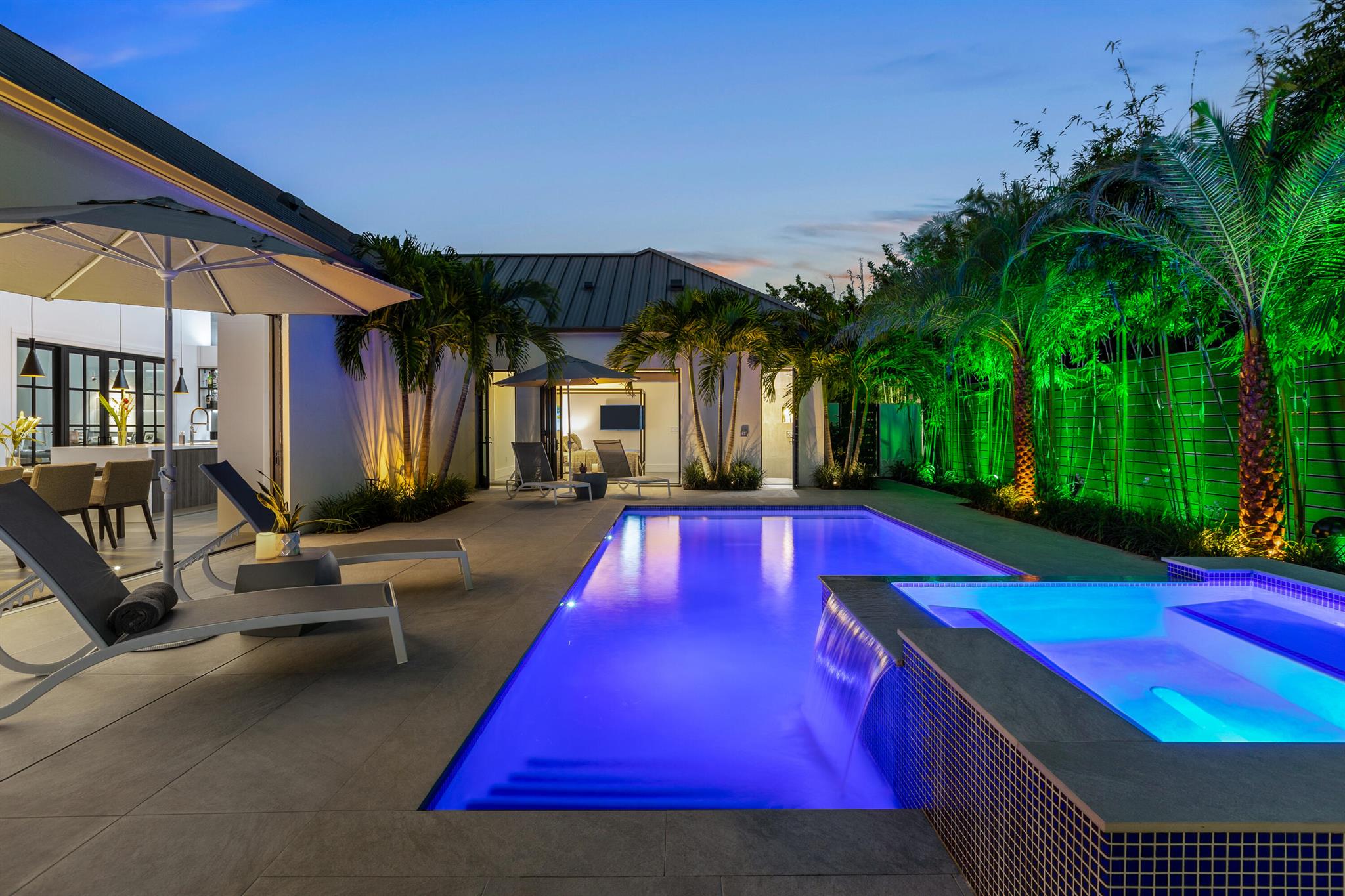 Sleek and modern 1/1 guest house available for off season, August through November 1, Conveniently located on Swinton Avenue just steps from Atlantic Avenue! One small dog allowed. Gorgeous open and bright living area with vaulted ceiling. Full access to the beautiful private pool off of the main house. Stunning and oversized outdoor living area offers a space to unwind and relax. Absolutely perfect finishes and design with a full kitchen and washer/dryer. Renovation was just complete. Private entrance and parking space in driveway. Just a hop, skip, and a jump from the famous Atlantic Avenue and the beach!