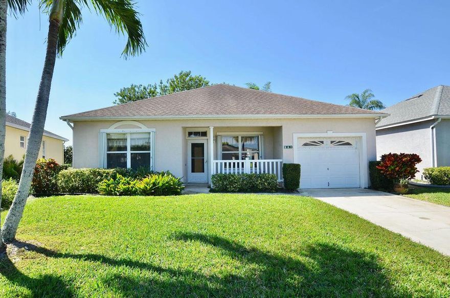 Amazing Lake views from the entire back of the house create the ultimate Florida  lifestyle. Brand new A/C and full house accordion shutters create the value. The screened porch provides a place to relax in style & comfort, while the resort style activities and amenities will keep you as busy and active as you choose to be. The floor plan offers an extensive living room, bright eat-in kitchen w/sliders leading to the screened in porch, a master suite overlooking the water, and a additional guest room and full bath. This is a gated and guarded 55+ Resort community with trips, clubs activities, a huge pool, clubhouse, tennis, exercise room & library. Kings Isle is conveniently located in Saint Lucie West with shopping, dining, NY Mets spring training, and medical facilities just minutes away