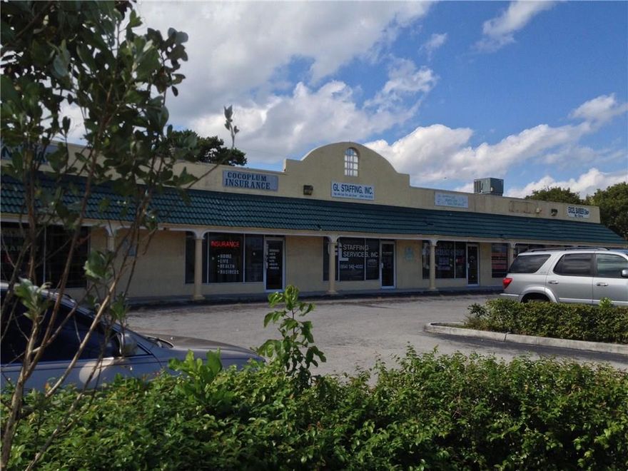 WELL MAINTAINED,HIGH PROFILE NEIGHBORHOOD STRIP CENTER W/30K CAR DRIVE BY. OWNER FINANCING AVAILABLE (50% 7% 2-3 YR),UPSIDE POTENTIAL, VACANCIES ARE RARE, 6 CONTIGUOUS STORES,SOLID CBS CONSTRUCTION,FLAT T&G ROOF,5 LOADING DOORS, LONG TERM ESTABLISHED TENANTS HAVE CONTINUED FORWARD MTM,MINI MART EXPIRES 2017. SOME TENANTS 10+ YEARS.EASY INGRESS/EGRESS,EQUIDISTANT TO ATLANTIC & COPANS,TENANT ROSTER: BARBER SHOP,LABOR FORCE,MINI MKT,INSURANCE,IMMIGRATION CONSULT,HAIR SALON.SEE OTHER PREG LISTINGS, SAME OWNER