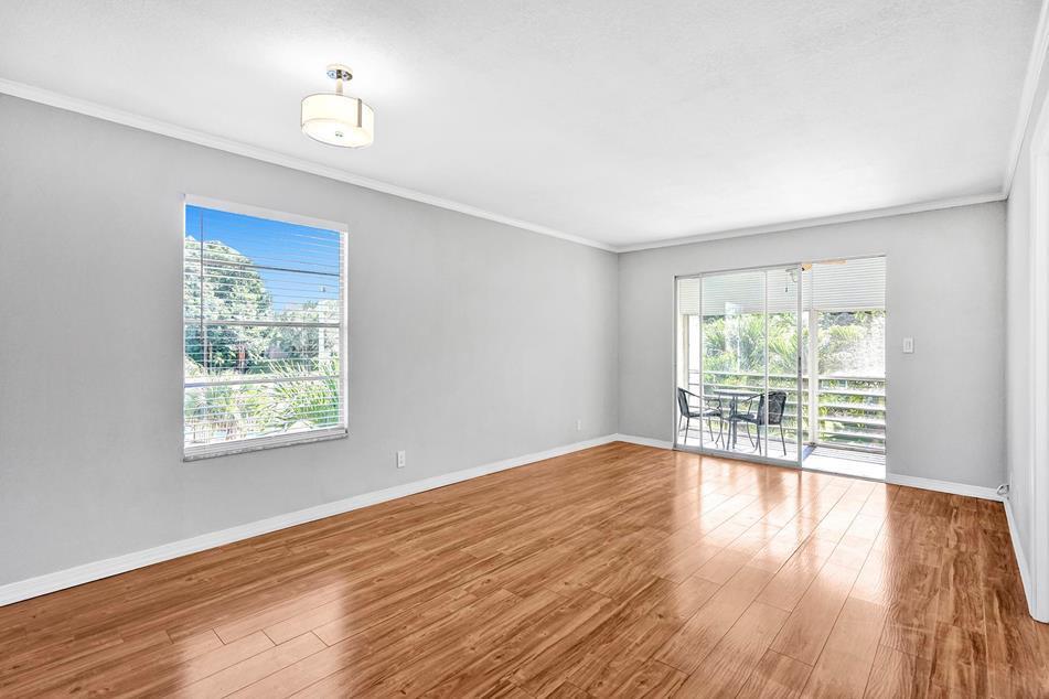 Fully remodeled 2/2 near downtown Delray Beach!Bright and spacious Minutes to Atlantic & shopping (Publix, Target, Trader Joe's, Whole Foods, Aldi, Home Depot, etc.). Great viewsSteps to pool, fitness center, library, clubhouse, and tennis courts.-Newer S.Steel appliances-Ample pantry space-Updated bathrooms.-Lots of closet space.-Large balcony w/ open views .-2nd floor. No Upstairs Neighbors.-Large Primary bedroom suite & walk-in closet-Large 2nd bedroom & closet -Wood-laminate floors-Screened-in balcony w. view-Fully renovated bathrooms-Newer energy-efficient A/C & ceiling fans-Crown molding throughout-Newer washer/dryer-Parking spot conveniently near the building