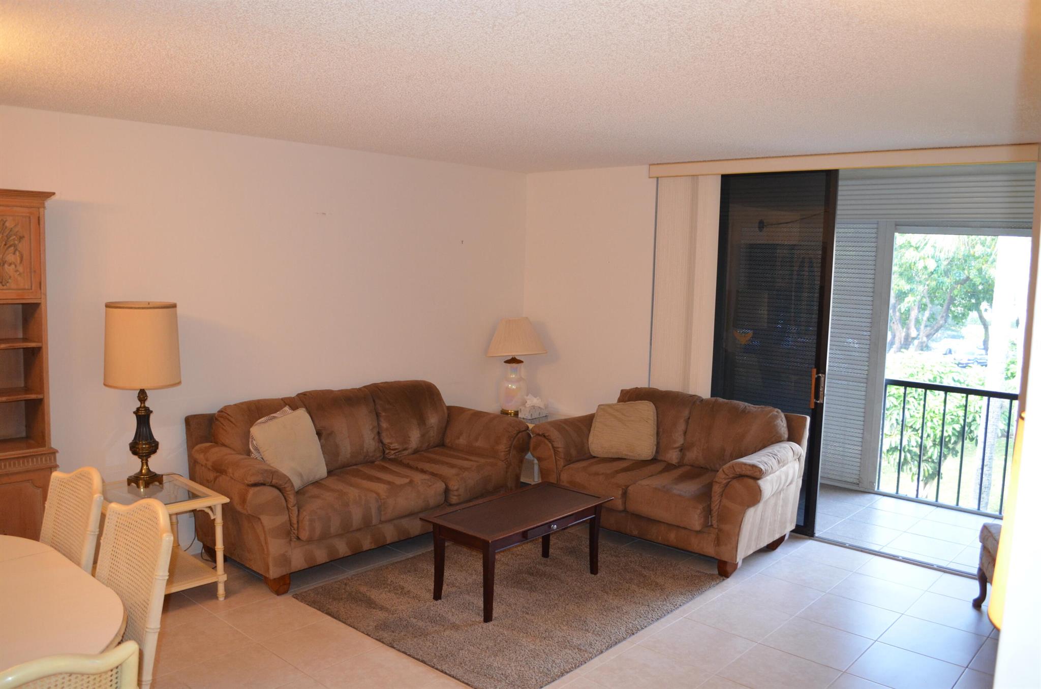 Just cleaned and ready for new tenant, this furnished 2/2 on the top floor of elevator All Age building in Las Verdes is a great place to call home. Tiled throughout with nice green views off your screened balcony. Unit has new high hat lighting in kitchen n baths, storm shutters on balcony with storage closet. No Laundry in the unit; common laundry down the catwalk. Come enjoy Las Verdes with tons of ammenities and pefectly manicured grounds. Take a stroll around the lake or enjoy a Zumba Class. Las Verdes has tons to offer; 3 Pools, New Gym, Tennis, Bacci & Pickleball Courts, Game Room, active clubhouse n more. NO PETS, ALL AGES. Spanish River High School District.