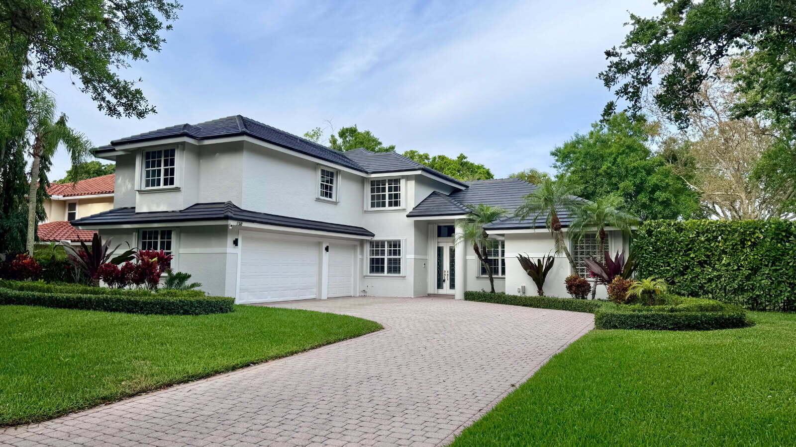 Hidden gem in North Fork gated community. New roof 2025, New master bath with soaking tub and glass shower. upgraded baths. A rare true 5 bedroom plus den 4 full bath custom pool/spa home with a 3-car garage. Scraped hardwood floors throughout except the bedrooms. Master bedroom on the first floor. Fully upgraded kitchen with Quartz countertops. Raised ceilings with extensive crown molding and 5.25'' in baseboards. 2 newer a/c units in 2021. New 120-gallon water heater in 2020. Inground propane for pool spa and dryer. 3,500 plus under a/c. Large private yard with play area/swing set. A+ Jupiter schools.