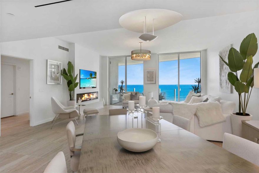 FOUR SEASONS PRIVATE RESIDENCES, Brand New Private residence with 3 bedroom, 3 1/2 bath and a southeastern exposure with direct ocean views. Dramatic floor to ceiling glass and gracious open terraces afford you ample natural light throughout the home. Gourmet kitchen with custom lacquered cabinetry, Dornbracht faucets, Sub Zero, Miele, and Wolf appliances. Dual owners retreat configuration optimizes privacy between you and your guests as well as offering a third full suite and additional half bath. Abundant closet space throughout this luxury residence. Baths are adorned with signature marble, custom oak cabinetry, and brushed nickel Waterworks fittings. The expansive oversized terrace extends the entire width of this luxury residence with access from main living area and each suite.
