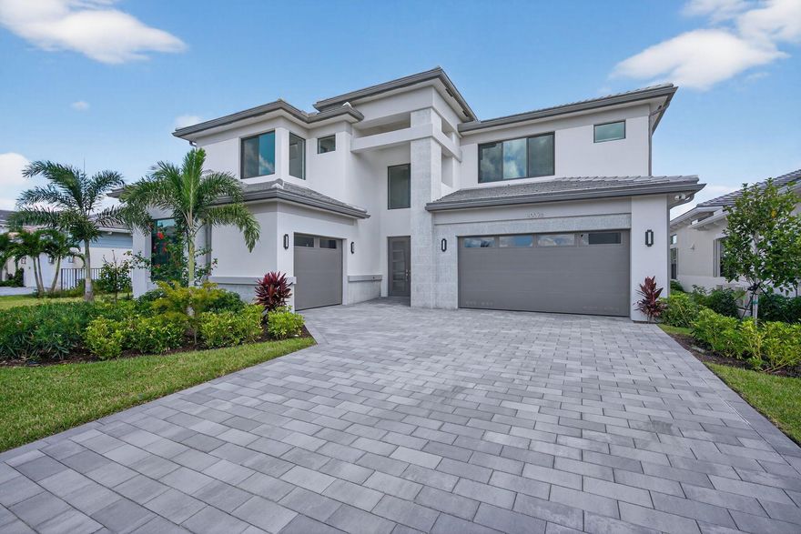BRAND NEW construction in Apex in Avenir!  Don't miss this stunning waterfront Olympus model conveniently located near the Apex clubhouse.  This beautiful home offers 5 bedrooms, 5.1 bathrooms, a large den/game room, loft, large media room, 3 car garage and a large fenced backyard.  The gorgeous primary suite is located on the ground floor and offers peaceful water views.  Upgraded tile flooring will be installed on the ground floor the Week of October 27, 2025.