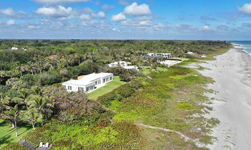 Welcome to 15 S Beach Rd on beautiful Jupiter Island. This 1.4 acre property with 250' of DIRECT OCEAN frontage and a 20' elevation offers the wide panoramic views of the turquoise Atlantic. A buyer has the option of preserving the elegant existing house or could elect to build their house and guest house up to approximately 8,700 SQ FT.