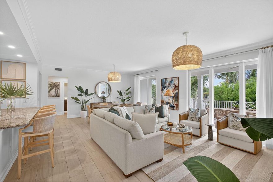 Perfectly Designed Community Along The Intracoastal, Just A Short Stroll From Juno Beach. Completed In 2015 Showcasing Upgrades Such As Impact Windows/Doors, 9ft Ceilings, Bosch Appliances, Open-Concept Floor Plan & Spacious Dine-In Terrace. Condo Interior Is Newly Professionally Designed, Featuring New Contemporary Coastal Furnishings, Paint, Custom Wallpaper, Luxury Fixtures, New Carpet, New Fans, & Beautiful Coastal Lighting. Covered Terrace Overlooks Lush Landscaping & Resort Style Pool & Spa. This Condo Provides All The Amenities That Attract Buyers To Florida, Featuring Boat Slips With Lifts, Tennis, Pickleball, Heated Pool, Fitness Center, Clubhouse, & Kayak/Paddleboard Storage. Bay Colony Is Minutes From Waterfront Restaurants, Juno Pier, PGA Mall, & Multiple Golf Courses