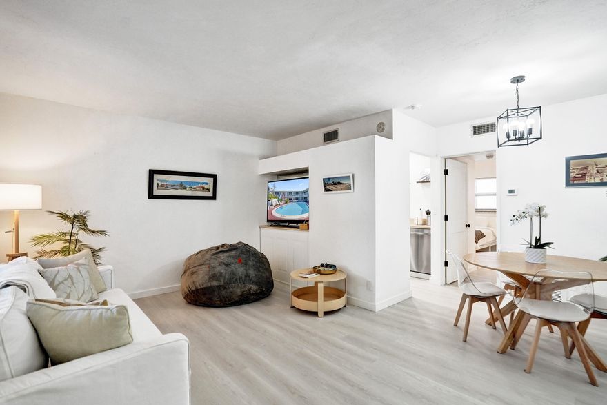 Furnished Annual Rental - Coastal Living at Its Finest in Lauderdale-by-the-Sea

Welcome to your private slice of South Florida paradise. Just one block from the beach, this light-filled, freshly painted residence delivers the effortless coastal lifestyle everyone dreams about.

From the moment you walk in, you're greeted by a white, bright, open and airy space that feels both elevated and inviting. The stunning white kitchen features sleek stainless steel appliances, clean modern lines, and a crisp aesthetic that perfectly complements the natural light pouring in throughout the day.

Brand new furnishings in a warm boho-modern style create a space that feels curated, cozy, and incredibly comfortable. Every detail has been thoughtfully selected so you can move right in and start livi no setup required. The fully renovated bathroom is beautiful and spa-inspired, offering a fresh, modern retreat.

The boutique complex is impeccably maintained and professionally managed, offering a large heated pool for year-round enjoyment, convenient laundry on the same floor, and one assigned parking space.

Step outside and you're moments from the sand, ocean breezes, charming cafés, local shops, and the vibrant dining and entertainment scene that makes Lauderdale-by-the-Sea so special.

Available May 1st for an annual furnished lease. Rarely does a unit this clean, stylish, and perfectly located become available. This is coastal living done right.