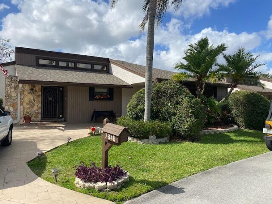 Own this single family home in highly sought after golf community in Tamarac. Bright and open space with beautiful vaulted wood ceilings. HOA is responsible for lawn care, driveway, exterior paint, pest control and basic cable.  3 pools are available for residents in this quiet and small community and all ages available! No renting allowed. Woodmont Country Club is walking distance for all of your entertainment including 18 hole golf course and 10+ clay tennis courts, restaurants and bar available. No mandatory membership required! Perfect location near University Drive with excellent schools nearby.