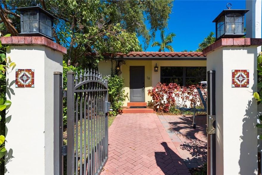 This charming remodeled 2/2 home off Las Olas Blvd, includes 2 guest suites for family or AIRBNB. The home is gated with security gates & offers parking area in front on the side and a carport in back. Kitchen features s/s appliances, gas stove, wood cabinetry.  Other features: wood floors, impact windows, fenced pool with heater, separate grilling area with Gas BBQ, artificial turf for easy care & a mosquito misting system.  Separate electric meters for easy rental. photos incl 3d virtual layout.