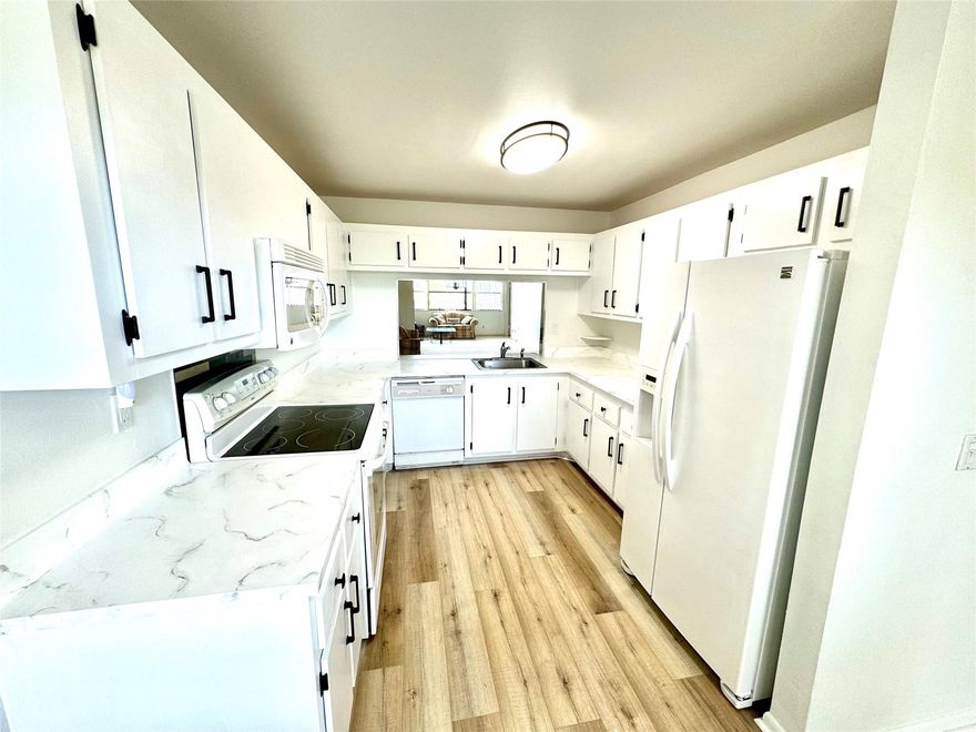 REDUCED! SELLER MOTIVATED! One of the best priced condos of this size/condition in Sunrise Lakes. Move-in ready 2/2 has spectacular lake views and a spacious floor plan. Updated kitchen with breakfast nook and new lighting. Enjoy stunning Florida sunsets from the 4th floor unit! In-unit laundry room with storage, additional dining space. Master with en-suite bathroom and large walk-in closet. Located near Publix, Sawgrass Mills Mall, eateries, and major highways. Building is freshly painted and landscaped. Active and lively 55+ community. Maintenance includes cable, water, pest control, amenities. Plenty of guest parking. Service animals accepted. CASH ONLY.