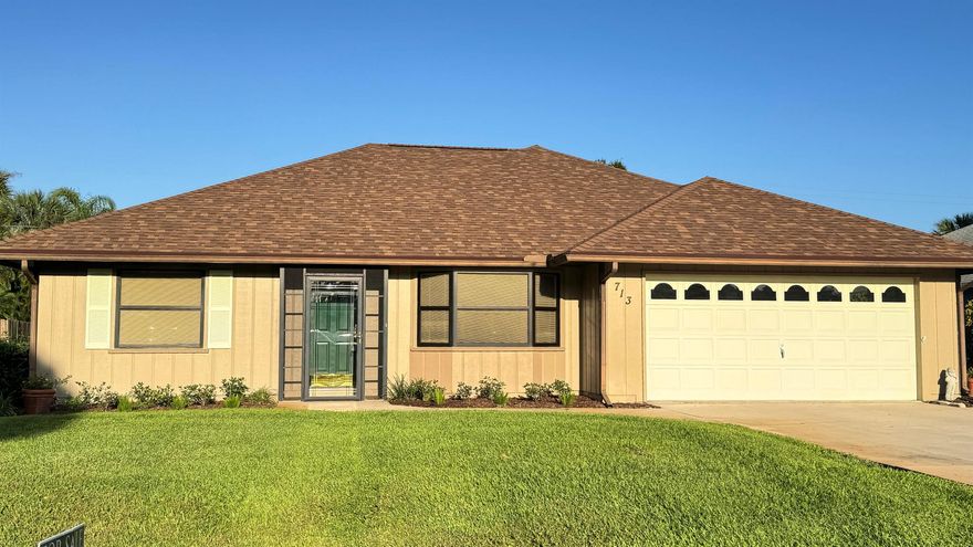 FABULOUS OPPORTUNITY to live in one of the MOST DESURED COMMUNITIES in Vero Beach. Welcome to TIERRA LINDA ESTATES and this 3 bedroom, 2 bath home with 2 car garage, large great room, oversized breakfast nook, and a FLEX ROOM could be formal dining, den, or office, and a large yard. DEFINITELY NOT A REACH OUT AND TOUCH YOUR NEIGHBOR home. New roof November 2024. New water heater. Located near ocean, River, Blue Cypress Lake for World Class Bass fishing, shopping, entertainment, McKees Gardens, Riverside Theater, and just a stones throw from downtown. Start your new life today.