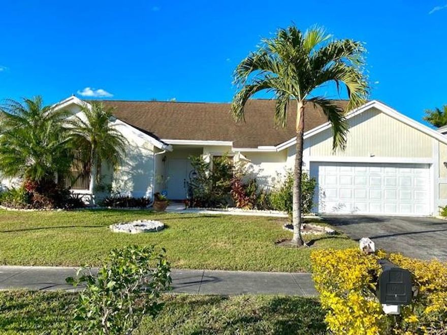 BEAUTIFUL 3 bedroom 2 bathroom home with a large enough yard to install your own swimming pool! This rare gem boasts NO HOA, 2 CAR GARAGE, walk-in closet, separated living room, dining room, and patio. Also, a new sprinkler system has been recently installed which can be shown by the lush greenery and professional landscaping. Less than a few miles from Turnpike. Seller MAY need post occupancy. Send in all offers