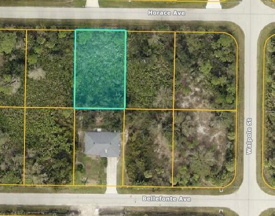 This spacious lot located on Horace Ave in the desirable North Port, FL offers an excellent opportunity for future development or building your dream home. Situated in a quiet, residential area, this lot provides easy access to local amenities, schools, parks, and major roadways, making it ideal for both investors and homeowners alike. The property boasts a prime location within North Port, a rapidly growing community known for its family-friendly atmosphere and attractive surroundings. With ample space for construction, this lot offers a blank canvas for those looking to invest in a vibrant and expanding area of Southwest Florida. Don't miss out on this exceptional opportunity!
