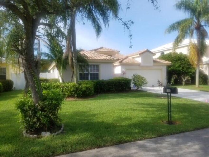 Great Delray Beach neighborhood with tree lined streets. Single home 3/2 and 2 car garage with storage. Fenced private backyard. Tile throughout home for easy cleaning. Respect dent pool just down the street for homeowners. Nice screened porch off family room.