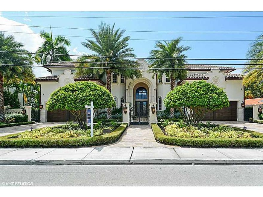 ESTATE SALE ~ MOTIVATED SELLER ~ BRING OFFERS!!! Stunning custom estate, completed in 2013. 100' of water frontage dockage to 80' Sophisticated elegance & artisan craftsmanship hallmarks this palatial villa. Intricate ironwork defines the sweeping staircase, tray ceiling. Custom kitchen w/Viking appliances. Sub-zero wine fridge w/cooling drawers, built-in grill, infinity pool and spa. Opulent master suite in its own enormous wing, opens onto a beautiful covered balcony w/spectacular water views. Las Olas.