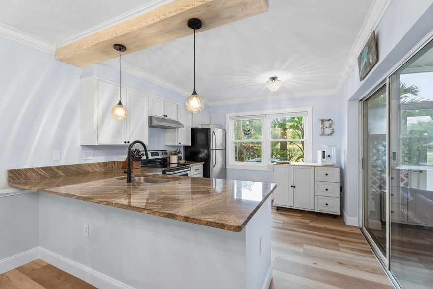 SELLER HIGHLY MOTIVATED! Completely renovated and turnkey, this townhome at Sunset Trace offers modern finishes and peace of mind in the heart of Palm City. Bought for $315k in 2024 with over $50k in upgrades put in since, the home features wide-plank luxury vinyl flooring throughout, brand-new custom cabinetry, new stairs, and upgraded blinds for a clean, coastal look. Major upgrades include hurricane impact glass throughout, a 2024 A/C, 2025 washer and dryer, and 2025 dishwasher.  Ideally located within walking distance to shops, grocery stores, and restaurants, this community offers unmatched convenience. The HOA covers exterior maintenance and building insurance, making this an easy, low-maintenance lifestyle.