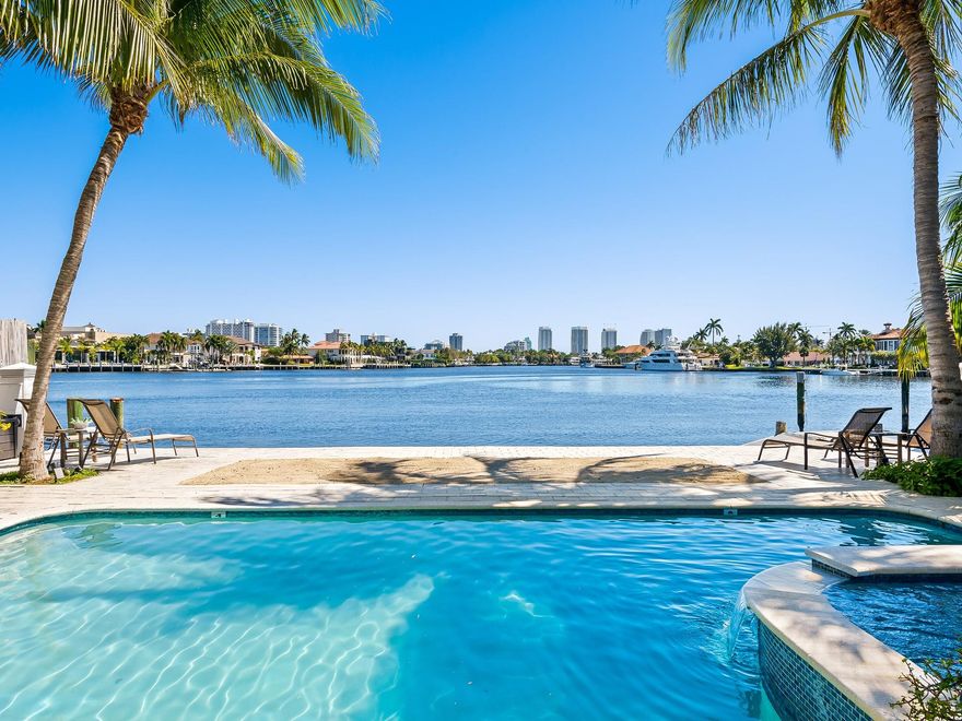 BRING YOUR MEGA-YACHT HOME! Nestled in a prime location with its backyard opening to the East, this property boasts some of the most breathtaking water vistas in Fort Lauderdale.  Whether you're seeking a luxurious second residence, a convenient crew house, or the perfect canvas to design and build your dream waterfront estate.  This property can potentially accommodate two mega yachts side-by-side, or a single vessel up to 400' in length, utilizing less than 30% of the canal's breadth.  Dredged to almost 13-foot depth @ MLT, this property features a robust concrete floating dock, an over-engineered seawall, and 3-phase shore power, meeting marina standards.  Better dockage than any other residential property in FTL!