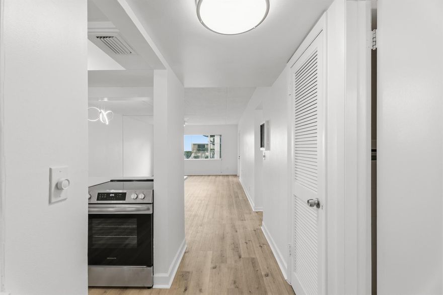 Available now with a full BRAND NEW RENOVATION. Be the FIRST to enjoy this beautifully REMODELED ground-floor residence. This stunning 2-bedroom, 1.5-bath unit has been thoughtfully upgraded from top to bottom, offering fresh, modern living. NO CARPET! The brand-new kitchen features all-new cabinetry, countertops, custom lighting, a new dishwasher, and a raised ceiling that enhances light and openness. Additional upgrades include new luxury vinyl flooring throughout, freshly painted interiors, newly renovated bathrooms with new toilets, updated ceiling fans and fixtures, and new AC. The unit offers a screened patio overlooking the community pool, perfect for relaxed indoor-outdoor living. Offered as an unfurnished annual lease. Located within The Regency.