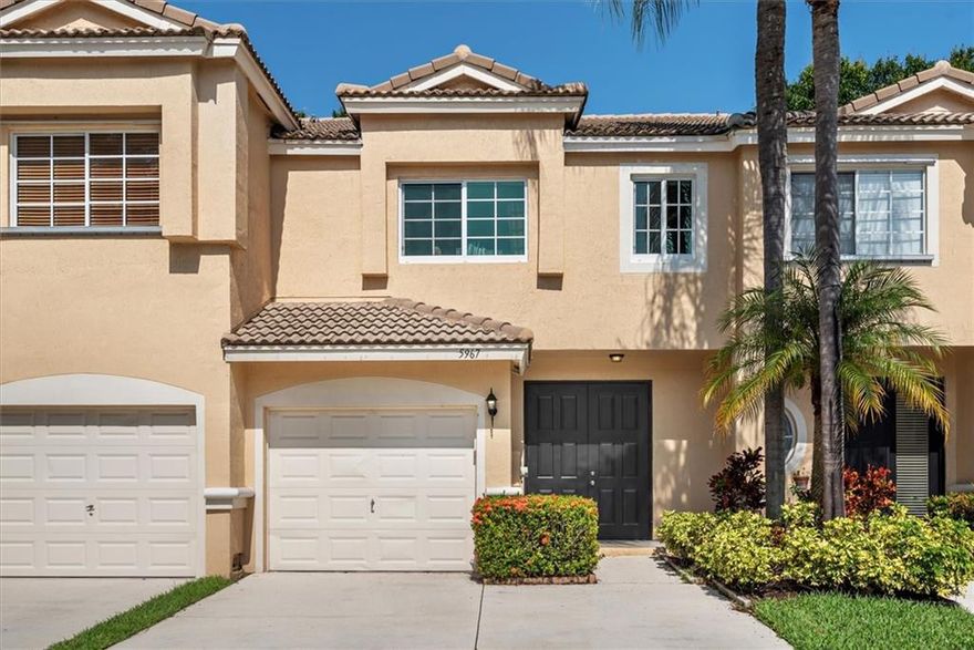 Welcome to Coconut Creek's desirable gated community of Victoria Isles. This spacious 2 bedroom, 2.5 bath cul-de-sac home is conveniently located near parks, shopping, highways, and excellent schools. The upgrades are plentiful: Hot water heater (2021), A/C (2021), impact windows (2019), washer/dryer (2019), refrigerator (2018), granite counters, laminate flooring, crown molding, walk-in closets and more! The primary bathroom has been fully renovated with beautiful porcelain tile accents and modern fixtures. Association assessment for a BRAND NEW ROOF will be paid ENTIRELY by the seller ($16,000+). Enjoy worry-free years with a new roof in place! Act quickly and attend the Open House THIS SUNDAY, June 25 from 12-3. (CHANGED FROM SAT.)  Gate code 87578 upon arrival...expires at 3 PM.