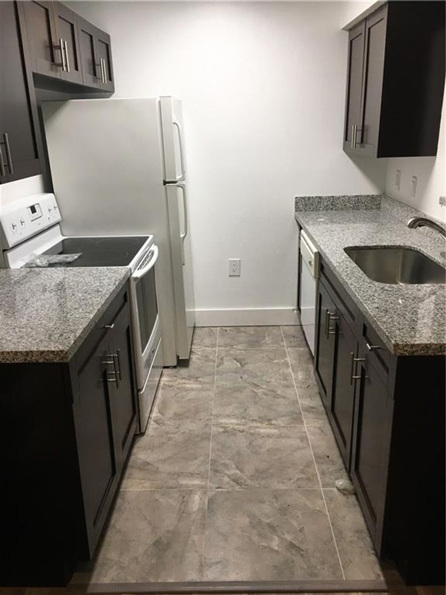 1 bed 1 bath with patio completely remodeled, move-in ready, and priced to sell!!! This unit has brand new wood floors, a remodeled kitchen with updated appliances, and granite counters. Brand new washer/dryer. Bathroom includes brand new tile floors, an updated vanity and new toilet. Located in Biscayne Beach Club with a clubhouse, exercise room, pool, and hot tub. Located nearby shopping centers and grocery stores. Easy show instructions.