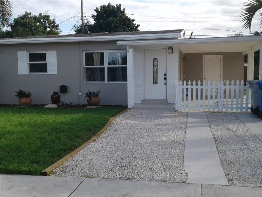 UPGRADED! NO EXPENSE SPARED! IMPACT WINDOWS*NEW KITCHEN CABINETS* GRANITE COUNTERS* SS APPLIANCES* 6 FT WOOD FENCE* NEW LAMINATE FLOORS & BASEBOARDS* FRESHLY PAINTED INSIDE & OUT* 2 INCH WHITE BLINDS THROUGHOUT* NEW FANS & LIGHTING* NEW INTERIOR DOORS* UPDATED BTHRM WITH NEW VANITY & WOOD LOOK VINYL FLOORING* FRENCH DOOR* 200 AMP ELECTRIC SERVICE UPGRADE* NO HOA* ALL AGES* PETS OK* CAN RENT ANYTIME* SUPER CONVENIENT LOCATION WALK TO WHOLE FOODS, PUBLIX, MOVIES, MALL, PARK, ETC! MINUTES TO THE BEACH & 95