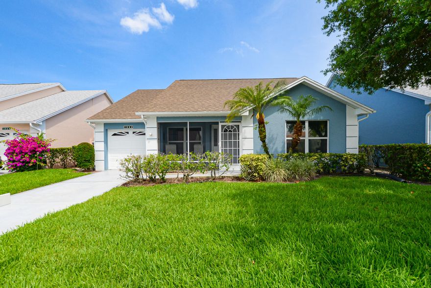 Fabulous Diamond Model in ''Isle of Tuscany'' at Kings Isle (55+ community in the heart of St Lucie West. Planned community close to shopping, restaurants, doctors, golf courses & even the NY Mets Spring Training. Features 2 BR's, Den with built-in's, 2 BA's, 1 CG & storage shed. Enjoy outdoor space, Front Porch & screen enclosed Lanai w/ vinyl windows. Details include Vaulted ceilings, spacious floor plan offers Great Room perfect to entertain & move in condition. Eat in Kitchen includes updated appliances & cabinet doors, quartz counter tops plus pantry. Custom closets, split floor plan, laundry room includes washer & dryer. Home has hurricane shutters stored in the Shed. HOA includes manned gated security, common areas, lawn care, cable, internet & The Royal Club! Seller to pay title. The Royal clubhouse includes: exercise room, card room, craft room, ball room, tennis, pickleball, billiards, entertainment, clubs, travel, resort style pool/Spa and More! The Treasure Coast boasts about beautiful waterways and beaches with a fabulous location. Only 45 minutes from the Palm Beach Airport, Garden Mall & 1.5 hours from Orlando going north and Ft. Lauderdale going south.
