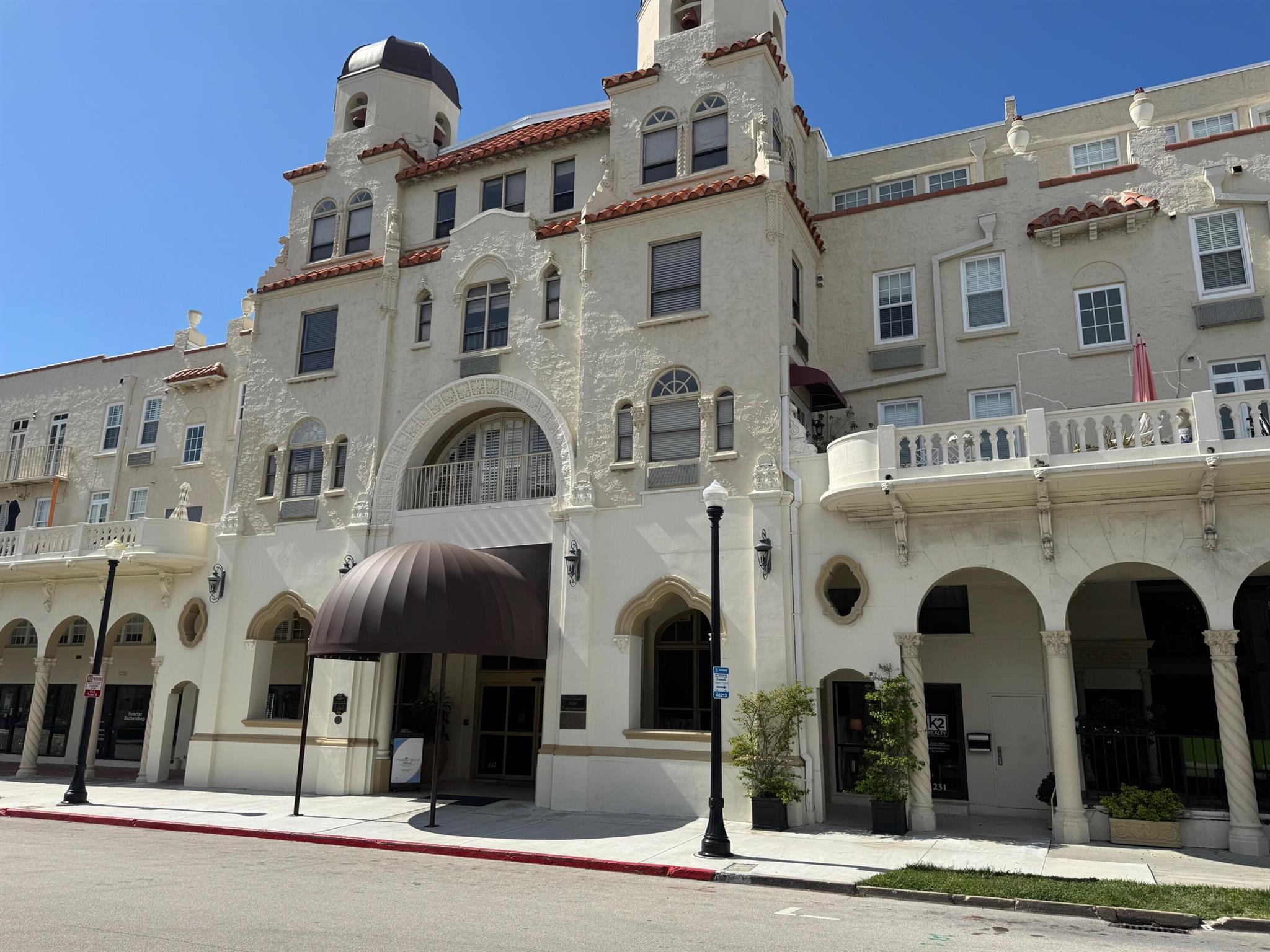 Calling all Investors. Now is your chance to own a condominium in the heart of Palm Beach at the historic Palm Beach Hotel. No rental restrictions make it possible to rent out this 1 bedroom / 1 bathroom apartment out for the year, month or night. The Hotel was constructed in 1925 and was designated a historic landmark on the national register in 2008. The building has its own Pool, Gym, Spa, laundry services as well as a 24-Hour doorman. The monthly HOA fee covers electric, water, waste, cable, internet, phone, security, insurance and access to amenities. The apartment is located on the Mezzanine level. Apartments on this level have their own A/C units as well as the ability to have an oven/range.
