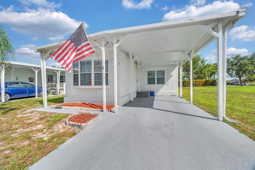 This stunning 2-bedroom, 2-bathroom mobile home has been completely remodeled with modern elegance and comfort in mind. Step inside to discover new LVT flooring throughout, complemented by stylish crown molding that adds a touch of sophistication. The brand-new kitchen boasts sleek white shaker cabinetry, with ample space featuring a large island. Both bathrooms have been full updated with modern vanities, new shower and a tub in the master. Perfectly situated in vibrant Port St. Lucie, this move-in-ready gem combines low-maintenance living making it great for anyone seeking a cozy haven. Don't miss this opportunity to own a beautifully renovated home in a prime location!