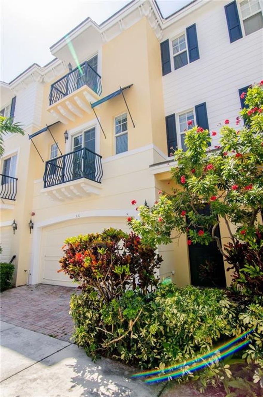 Stunning 3/3.5 Luxurious Townhome in the highly desirable Vistazo. Very Large Rooms, Walk-in Closets, Gourmet Kitchen with Granite Countertops, 10ft Ceilings, 2-Car Garage, all appliances included. Bright, open, and airy. NEW A/C UNIT! Wood style blinds throughout. Beautiful Pool & Fitness Center located in the community. Pet Friendly. Excellent Location! Easy access to Beach, I-95, FAU, Town Center Mall. A+ RATED SCHOOLS!!! Must See