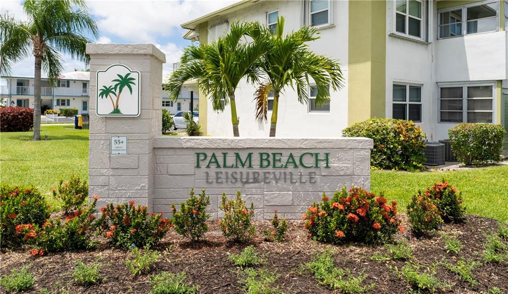 Rarely available FIRST floor 1 bedroom, 1 bathroom condo available. Bright unit with lots of natural light. STUNNING WATER VIEW with private exterior porch and terrace. Perfect set up to entertain friend & family overlooking a relaxing sunset & lake view. Updated kitchen with white shaker cabinets and brand new stainless steel appliances. Updated bathroom with shower. Spacious bedroom with large closet. Unit freshly painted and brand new AC unit. Welcome to Leisureville Lake active 55+ community. Owner play Golf for free on a par 3 /18 hole Golf course. Offers a Clubhouse, heated pools, Billiard room, Gym, Walking paths, Shuffleboard and much more. Located minutes to shopping, restaurant & the Beach.
