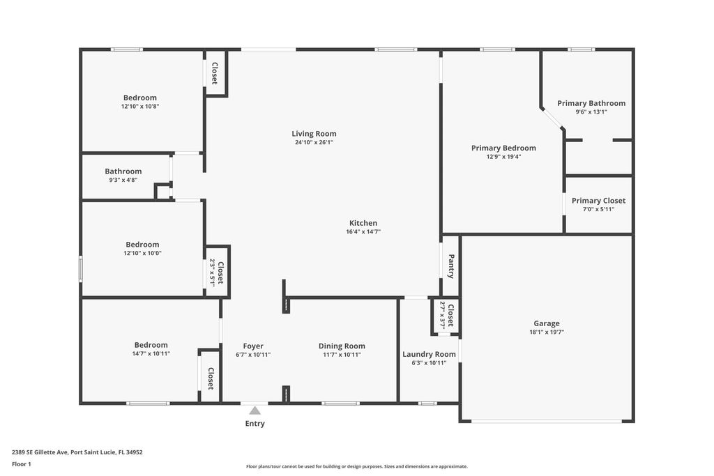 Photo of 2389 SE Gillette Avenue, Port Saint Lucie, FL 34952 (MLS # R11046209)