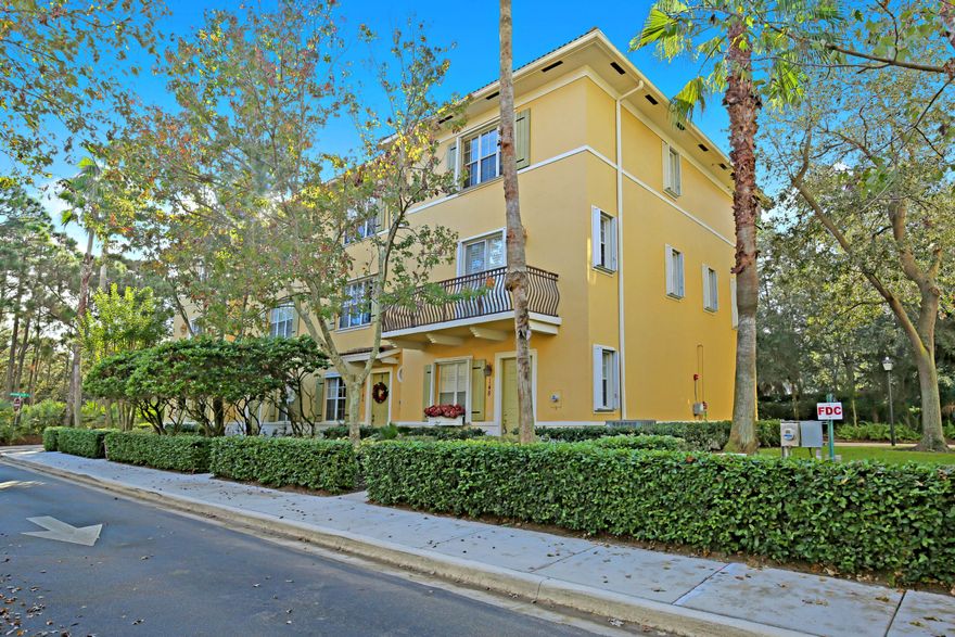 Beautiful end-unit townhome in Osceola Woods at Abacoa featuring 3 bedrooms, 2 full and 2 half baths, ~1,998 sq ft, and a 2-car garage. Highlights include cherry hardwood floors, crown molding, plantation shutters, granite kitchen with stainless appliances, breakfast nook, and spacious master suite with dual sinks, Jacuzzi tub, and walk-in closet. First-floor den/office is perfect for remote work. Enjoy a heated community pool, clubhouse, parks, and trails, all within walking distance to Downtown Abacoa, Roger Dean Stadium, shops, dining, and top-rated Jupiter schools. Minutes to beaches, golf, I-95, and Scripps/FAU. Live the vibrant Jupiter lifestyle in this move-in-ready home.